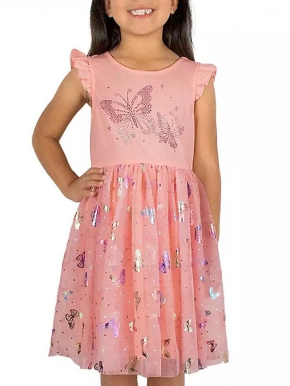 NWT Zunie Girls Butterfly Birthday Party Dress Size 4